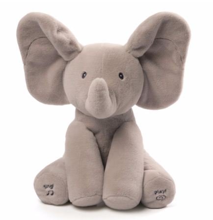 Gund, Peluche de Elefante con canciones en francés que mueve las orejas, Enesco