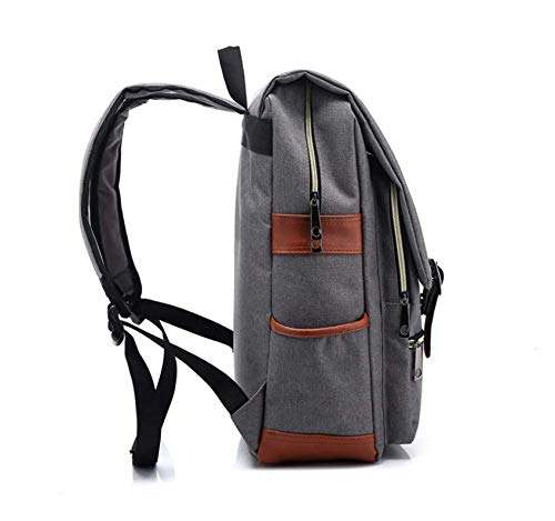 GXB Mochilas de Partido de Harry y Quidditch, Mochila portátil de la Universidad de Hogwarts, con Puerto de Carga USB, Bolsa Casual de Viaje Grande Gris