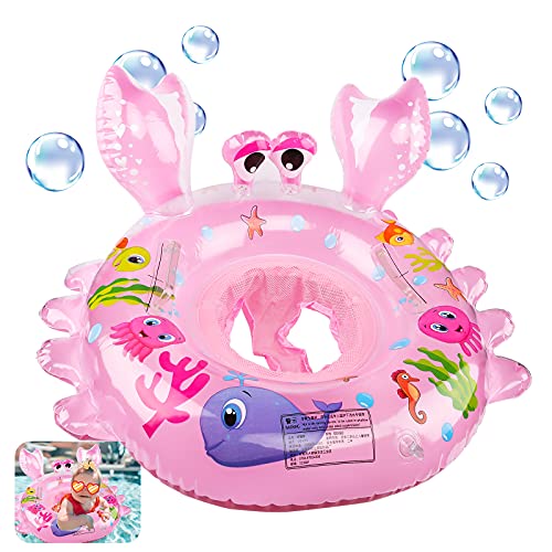 Gxhong Anillo de Natación Bebé Flotador de Natación para Bebé Anillo de natación Inflable Flotador Bebé Flotador Bebé Piscina Nadar Anillo para Niños Bebé Flotador para bebé con Asiento 4-48Meses Rosa