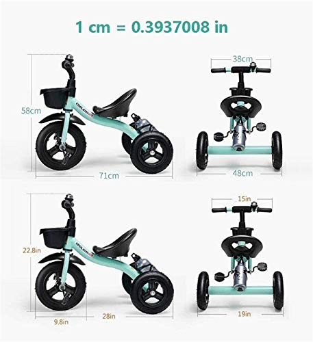 GYF Tricycle Toddler Children's Baby Cars Cars Tricycle Niños Niños Triciclo Tricter para niños para niños pequeños Tricter para Dos niños de 3 a 5 niños de 6 años de Edad