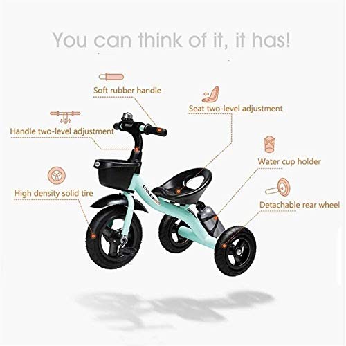 GYF Tricycle Toddler Children's Baby Cars Cars Tricycle Niños Niños Triciclo Tricter para niños para niños pequeños Tricter para Dos niños de 3 a 5 niños de 6 años de Edad