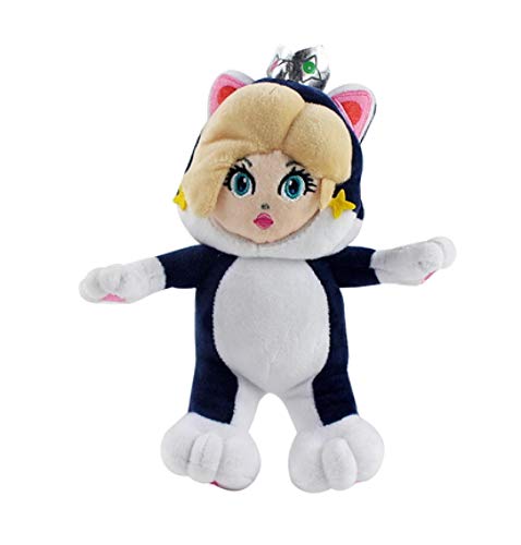 GYINK Super Mario Princesa Rosalina Gato Peluche Juguetes 20Cm,3D Mundo Con Corona Muñeca Suave Para Niños