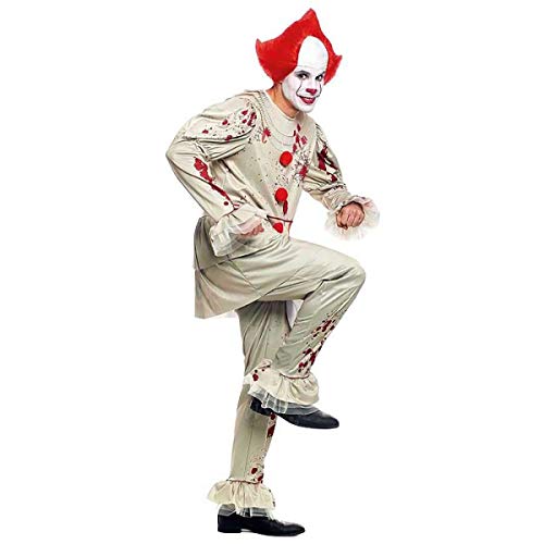 H HANSEL HOME Disfraz Payaso Sádico Adulto - Hombre - Incluye Camiseta + Pantalón Cosplay/Carnaval/Halloween - M