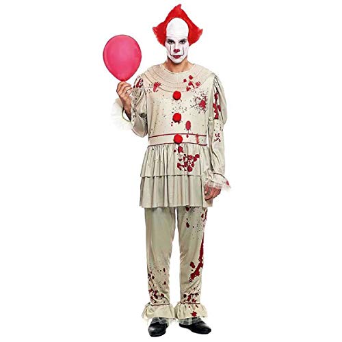 H HANSEL HOME Disfraz Payaso Sádico Adulto - Hombre - Incluye Camiseta + Pantalón Cosplay/Carnaval/Halloween - M