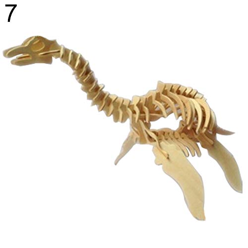 H87yC4ra Rompecabezas de Dinosaurio de Madera de Bricolaje, Rompecabezas de Animales 3D Modelo de Madera ensamblado Dinosaurio, Juguete de Rompecabezas para niños Adultos 7#