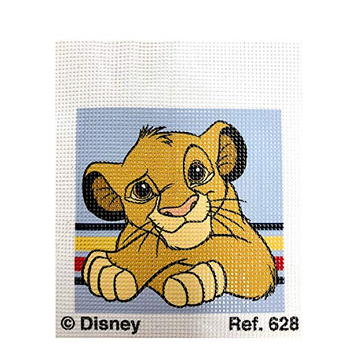 Haberdashery Online Kit Medio Punto para niños, 18 x 15 cms. Colección El Rey León - Modelo 628