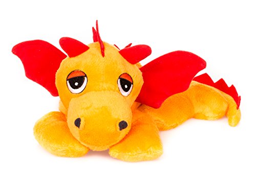 Habibi Plush Lucky Dragon Orange Unicorn Heatable Cushion for the Microwave by Habibi Plush