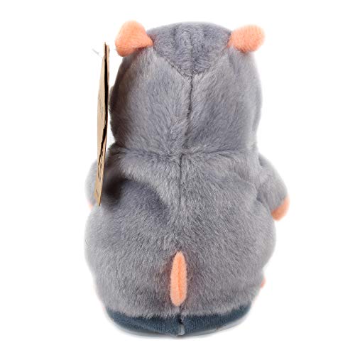 Hablando Hamster de Peluche de Juguete, Repite lo Que digas Juguetes Divertidos para niños, Peluches de Registro de Peluche interactivos para el Día de San Valentín (Hámster parlante gris)