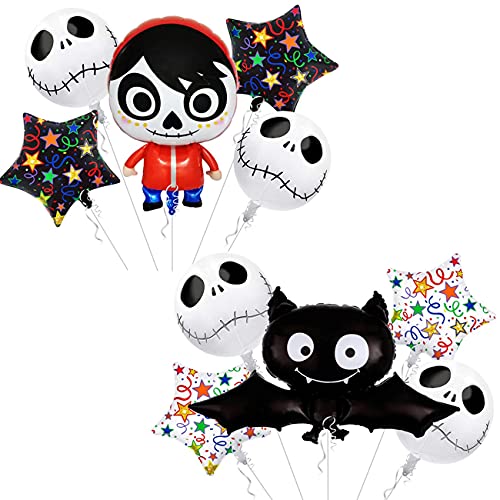 Halloween Globos de papel de aluminio simyron 10 pcs Halloween Party's Helium Balloons Decoraciones Cumpleaños de Fiesta para Niños Happy Birthday Party Supplies