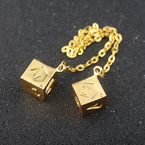 Han Solo Lucky Dice Golden Charms Colgante Cosplay Disfraces Prop, el último JediDice con Star Wars, cadena de eslabones llavero para elegir