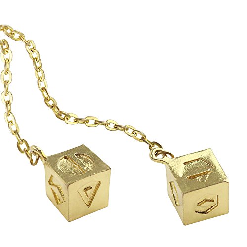 Han Solo Lucky Dice Golden Charms Colgante Cosplay Disfraces Prop, el último JediDice con Star Wars, cadena de eslabones llavero para elegir