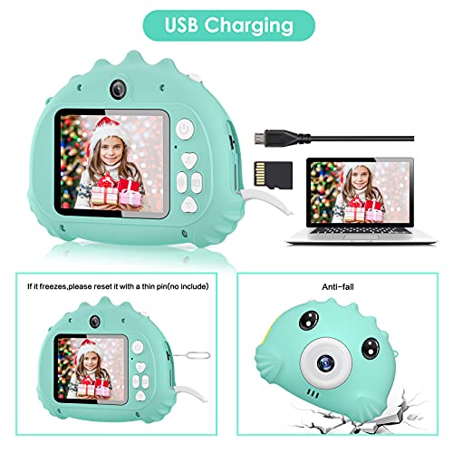 Hangrui Cámaras para Niños,Cámara Fotos Infantil con 32GB TF Tarjeta,Pantalla de Protección Ocular IPS de 1080P 2,4" HD Cámara Digital para Niños Cámara Fotos Niños Regalos para Niños y niñas