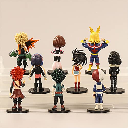 HAOBU 9 PCS/Set My Hero Academia Anime Figura Midoriya Izuku Bakugou Katsuki Todoroki Shouto Todo Podría Figurar Modelo