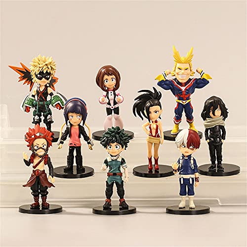 HAOBU 9 PCS/Set My Hero Academia Anime Figura Midoriya Izuku Bakugou Katsuki Todoroki Shouto Todo Podría Figurar Modelo