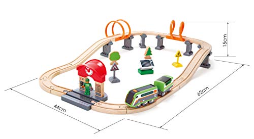 Hape Circuito de Tren Solar, Multicolor (E3762)