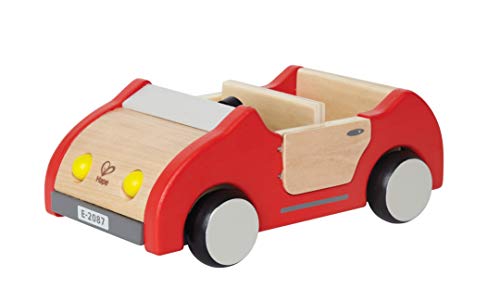 Hape Coche Familiar, Coche de Juguete de Madera para Casa de Muñecas, Accesorio Vehículo para Empujar para Completar el Conjunto de Muebles para Casa de Muñecas