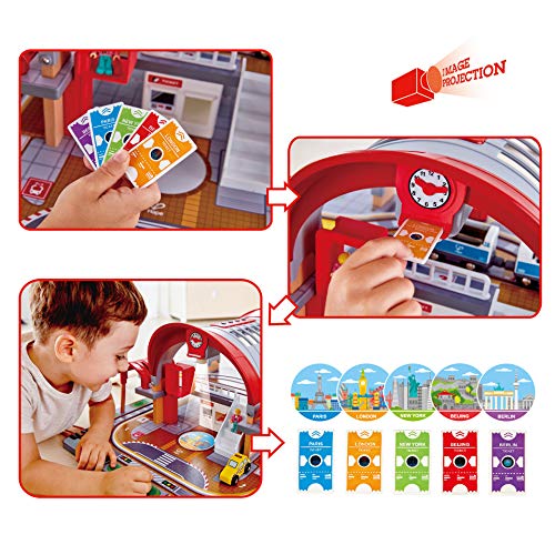 Hape International- Estación de Tren Gran Ciudad, Multicolor (E3725)