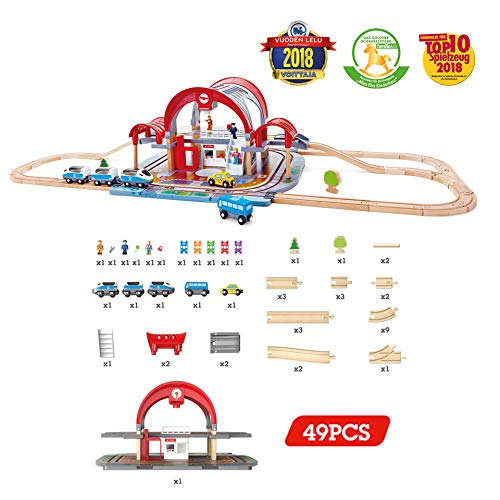 Hape International- Estación de Tren Gran Ciudad, Multicolor (E3725)