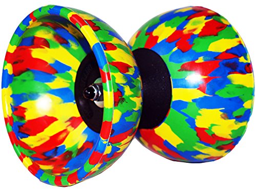 Harlequin Diabolo Pro - Varillas de fibra de diábolo, cordel diálogo y bolsa de transporte diabolos, multicolor