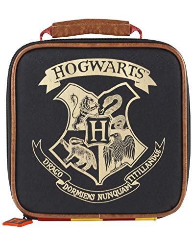 Harry Potter Bolsa de almuerzo Kids Hogwarts Cresta aislada Alimentación de alim Un tamaño