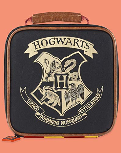 Harry Potter Bolsa de almuerzo Kids Hogwarts Cresta aislada Alimentación de alim Un tamaño