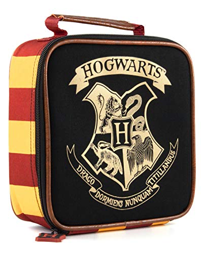 Harry Potter Bolsa de almuerzo Kids Hogwarts Cresta aislada Alimentación de alim Un tamaño