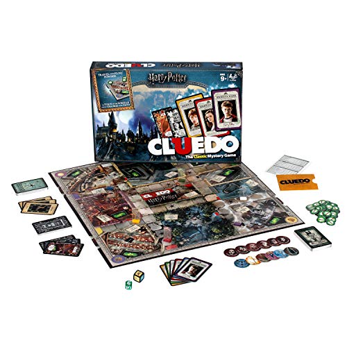 Harry Potter - Cluedo, juego de mesa de misterio (Idioma Inglés) , Modelos/colores Surtidos, 1 Unidad