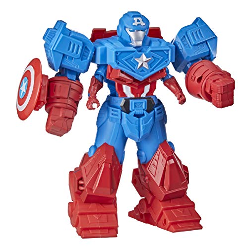 Hasbro Marvel Avengers - Figura Mech Strike de súper héroe de 20 cm - Capitán América con Armadura Definitiva - Edad: 4+