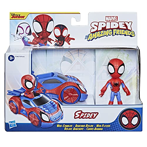 Hasbro Marvel Figura de acción de Spidey y vehículo rastreador arácnido de Marvel Spidey and His Amazing Friends, para niños a Partir de 3 años, F1940