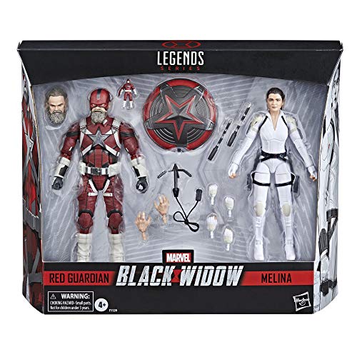 Hasbro Marvel Legends Series Avengers - Figuras de Red Guardian y Melina Vostokoff de 15 cm - Set Doble con 12 Accesorios - Edad: 4+