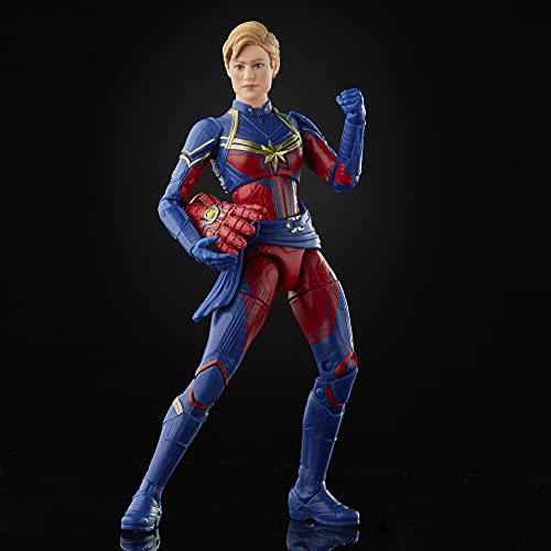 Hasbro Marvel Legends Series - Figura de la Capitana Marvel y Armadura de Rescate de 15 cm - Personajes de la Saga Infinity - Diseño Premium - 2 Figuras y 12 Accesorios