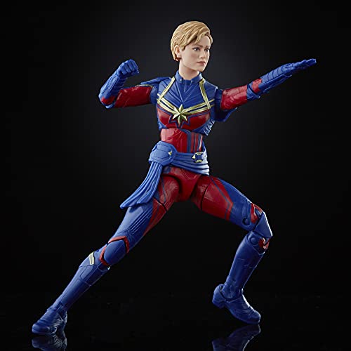 Hasbro Marvel Legends Series - Figura de la Capitana Marvel y Armadura de Rescate de 15 cm - Personajes de la Saga Infinity - Diseño Premium - 2 Figuras y 12 Accesorios