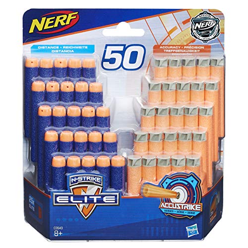 Hasbro Nerf c3543ev2 N-Strike Elite & accust Correpasillos Dart Después de Relleno Pack 50 (25 Elite/25 accust Correpasillos) Juguete Blaster de Accesorios