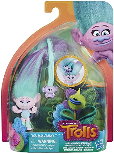 Hasbro Satin- Trolls Super Melena Y Bebe Troll