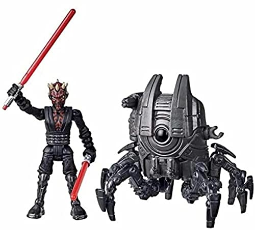 Hasbro Star Wars Mission Fleet Gear Class Darth Maul Sith Probe Pursuit Figura y vehículo Escala 6 cm, niños de 4 años en adelante, E9603