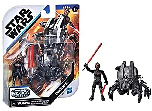 Hasbro Star Wars Mission Fleet Gear Class Darth Maul Sith Probe Pursuit Figura y vehículo Escala 6 cm, niños de 4 años en adelante, E9603