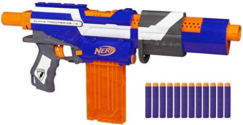 Hasbro Strike Alpha Trooper Rifle de asalto de juguete - armas de juguete (Rifle de asalto de juguete, 8 año(s), Niño, Negro, Azul, Naranja, Color blanco, Nerf, 20 m)