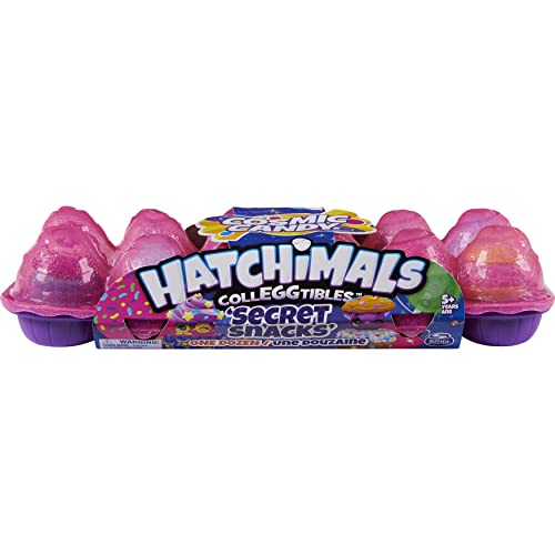 HATCHIMALS CollEGGtibles, Cosmic Candy Edición Limitada Secret Snacks Paquete de 12 Huevos, para niños de 5 años en adelante