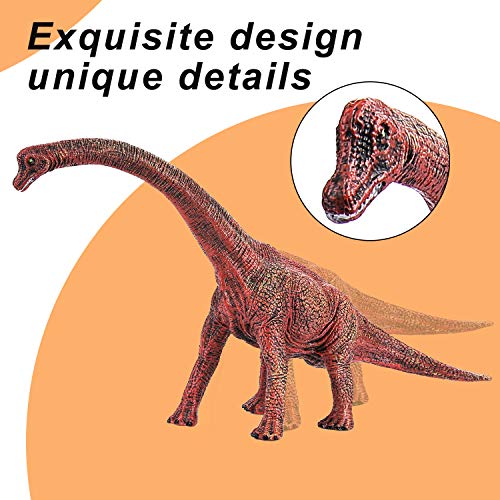 Hautton Juguete Figura de Brachiosaurus Dinosaurio, Modelo Juguete Dinosaurio de Diseño Realista, Jueguo Educativo de Réplica de Vida Prehistórica para Niños Coleccionistas