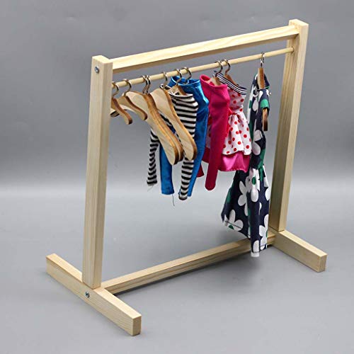 HDBD Perchero para muñecas Perchero de Madera para Ropa Perchero Organizador de Ropa Perchas para muñecas Bolso Ropa