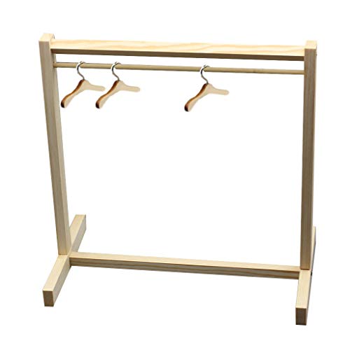 HDBD Perchero para muñecas Perchero de Madera para Ropa Perchero Organizador de Ropa Perchas para muñecas Bolso Ropa