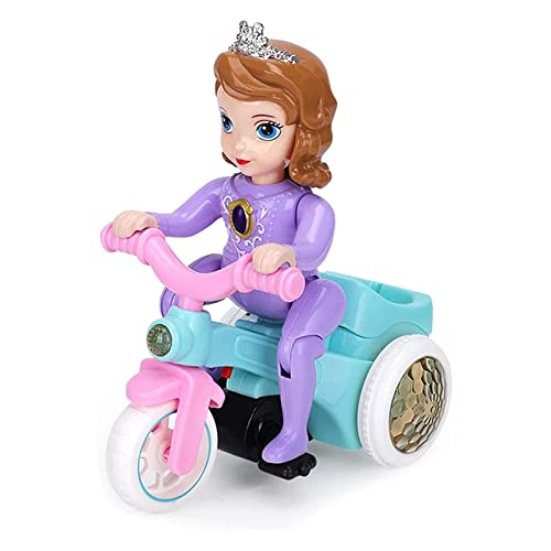 HHZZ Remote Control Universal Scooter Doll Tricycle Doll, Toys for Girl, Luminous Music Multifunctional Cute Girl Doll Toy, Preschool Toys for 3+ Year Old Girls