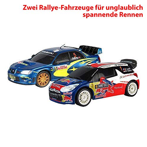 Himoto HSP 2 coches teledirigidos con diseño oficial compatible con Subaru vs Citroen WRC, vehículo para emocionantes duelle, coche modelos con iluminación incluida mando a distancia.