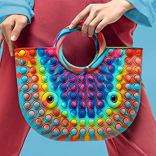 HJHQQ-CZYHG Último Push IT Pop Fidget Toys Bolsos Burbuja Monederos de Silicona for niñas Mujeres, Juguetes sensoriales Popper Juegos De Regalo Bolsos Últimos Bolsos Hermosos (Color : Rainbow)