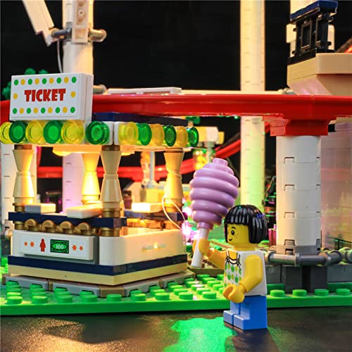 HLEZ Juego De Iluminación LED para Lego 10261 Kit De Iluminación LED Compatible con Roller Coaster Modelo De Bloques De Construcción (No Incluye Modelo Lego)