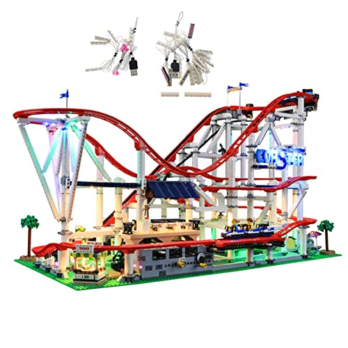 HLEZ Juego De Iluminación LED para Lego 10261 Kit De Iluminación LED Compatible con Roller Coaster Modelo De Bloques De Construcción (No Incluye Modelo Lego)