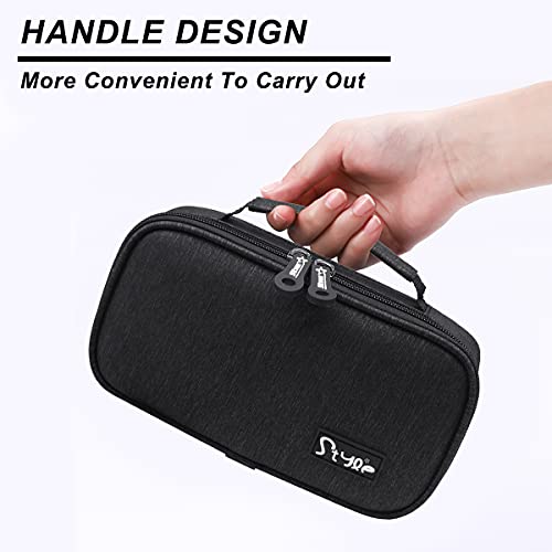 HNOOM Estuche Escolar Gran Capacidad Estuches de Lápices Bolsa de Lápiz Portable Estuche Organizador Portalapices con Cremallera Doble para Hombre Mujer Estudiante en Escuela Oficina(Negro)