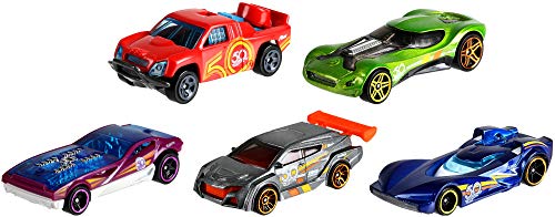 Hot Wheels Pack de 5 vehículos 50 Aniversario, Coches de Juguete (Mattel FWF98)