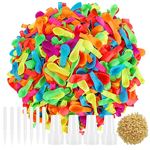 Hotelvs 1000 Globos de Agua para Fiesta, Water Bombs Verano Splash Fun Pelea de Agua Juego Juguetes al Aire Libre para Niños y Adultos, Multicolores