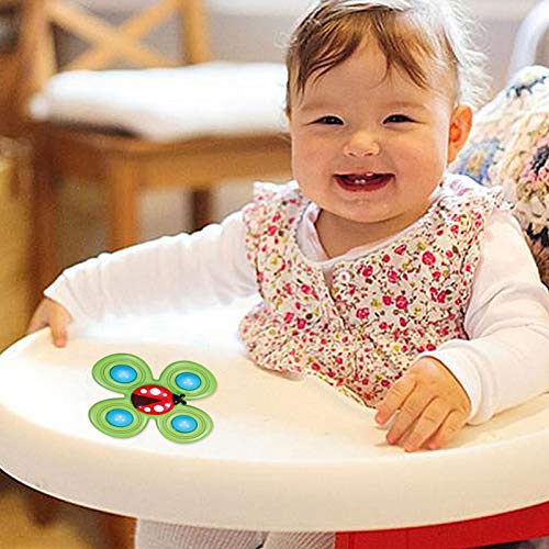 Huaxingda Juguete de mesa con ventosa giratoria para niños, la ventosa de la trona rueda, puede emitir sonidos